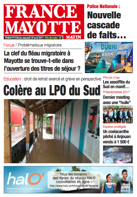 France Mayotte Mercredi 19 avril 2017