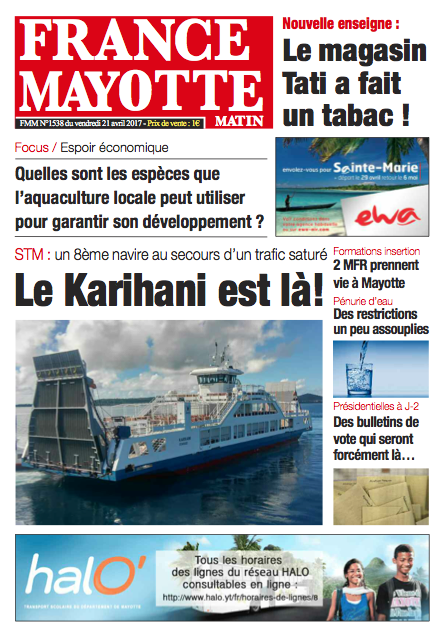 France Mayotte Vendredi 21 avril 2017