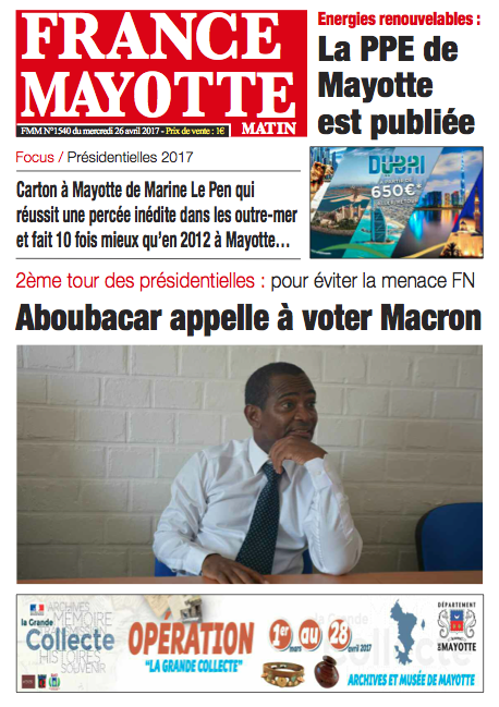 France Mayotte Mercredi 26 avril 2017