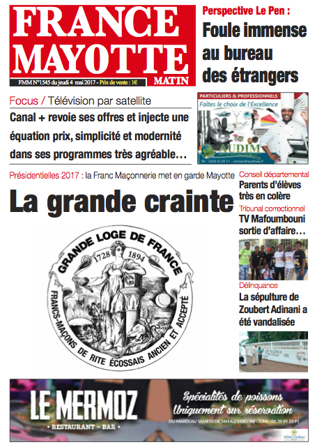 France Mayotte Jeudi 4 mai 2017