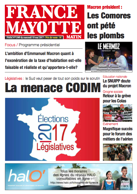 France Mayotte Mercredi 10 mai 2017