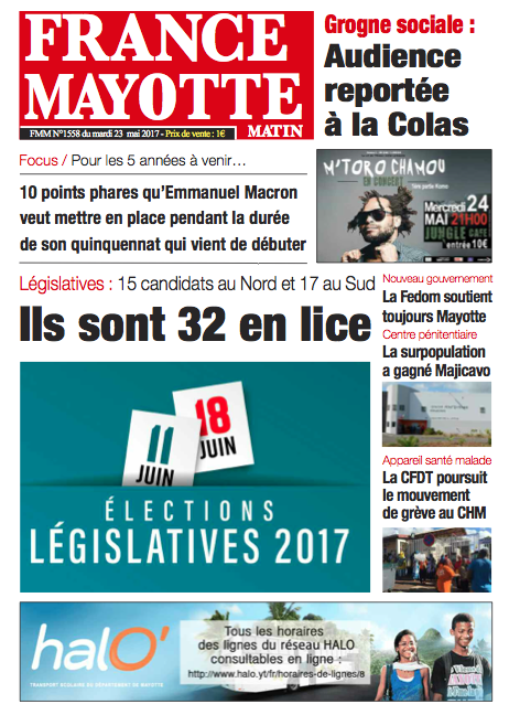 France Mayotte Mardi 23 mai 2017