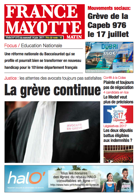 France Mayotte Mercredi 14 juin 2017