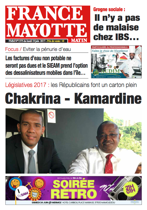 France Mayotte Lundi 19 juin 2017