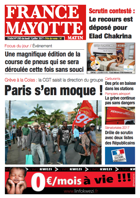 France Mayotte Lundi 3 juillet 2017