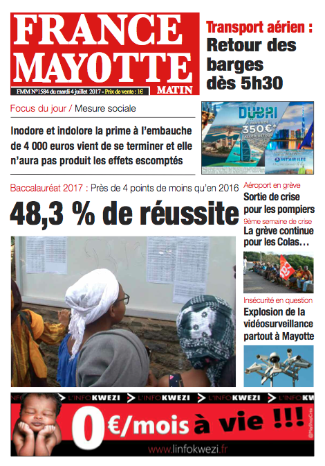 France Mayotte Mardi 4 juillet 2017
