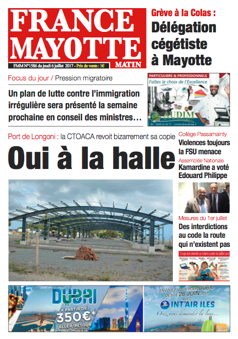 France Mayotte Jeudi 6 juillet 2017