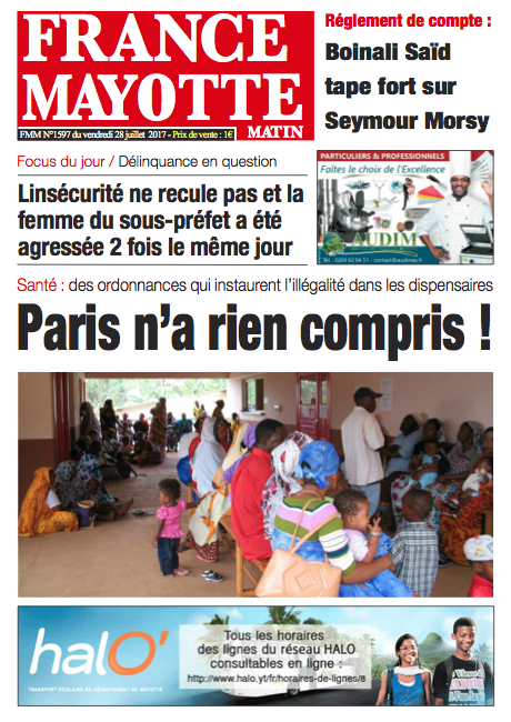 France Mayotte Vendredi 28 juillet 2017