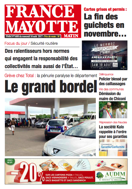 France Mayotte Mercredi 16 août 2017