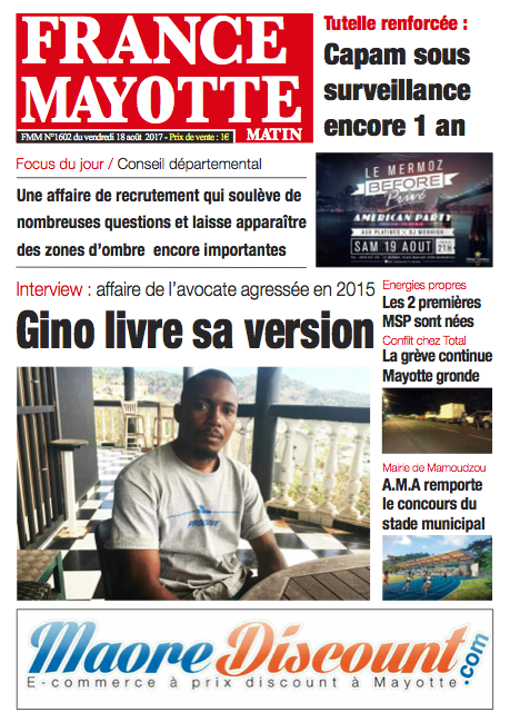 France Mayotte Vendredi 18 août 2017