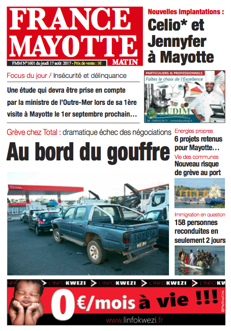 France Mayotte Jeudi 17 août 2017