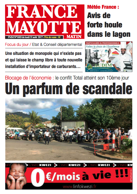 France Mayotte Lundi 21 août 2017