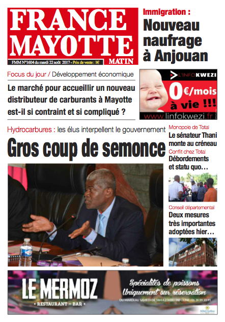 France Mayotte Mardi 22 août 2017
