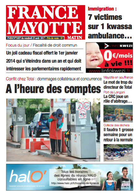 France Mayotte Vendredi 25 août 2017