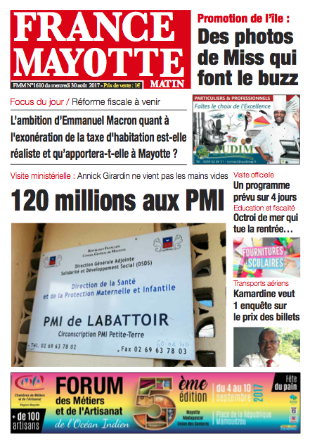 France Mayotte Mercredi 30 août 2017