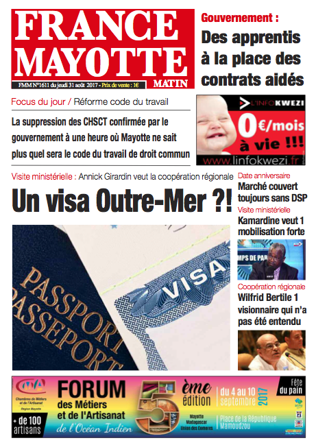 France Mayotte Jeudi 31 août 2017