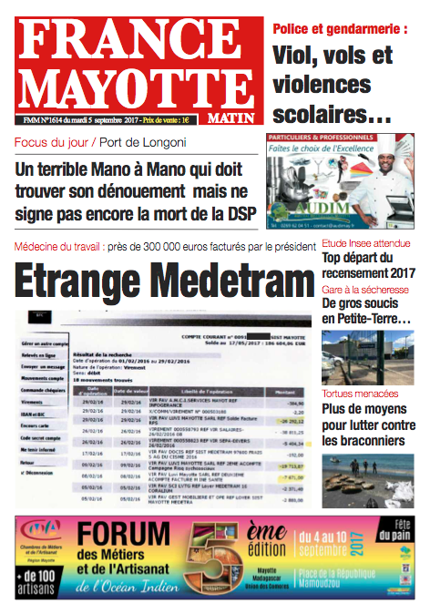 France Mayotte Mardi 5 septembre 2017