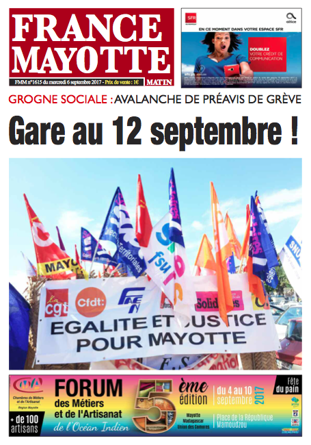 France Mayotte Mercredi 6 septembre 2017