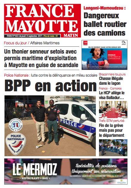 France Mayotte Jeudi 14 septembre 2017