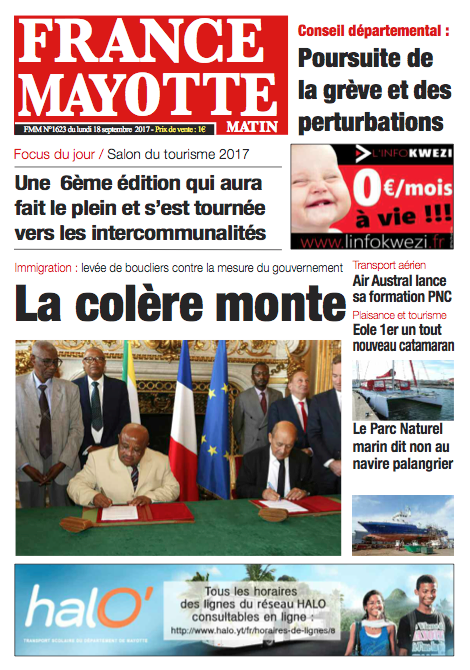 France Mayotte Lundi 18 septembre 2017