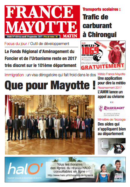 France Mayotte Mardi 19 septembre 2017