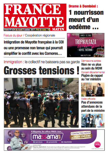 France Mayotte Mardi 3 octobre 2017