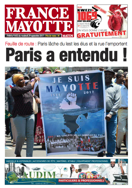 France Mayotte Vendredi 29 septembre 2017