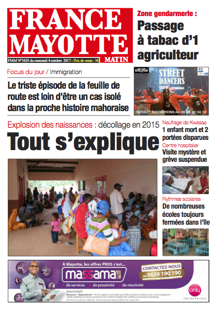 France Mayotte Mercredi 4 octobre 2017