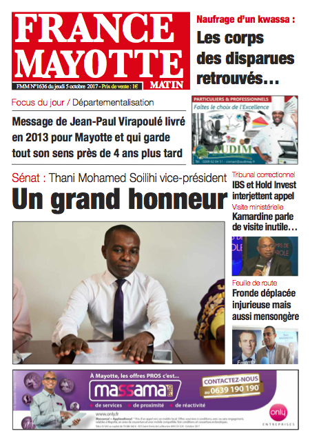 France Mayotte Jeudi 5 octobre 2017