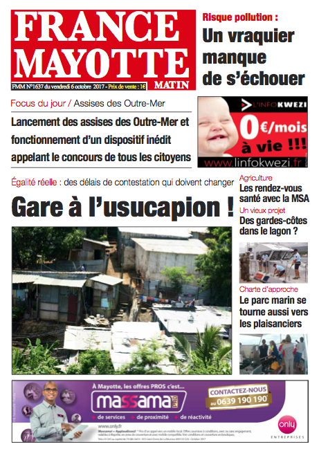 France Mayotte Vendredi 6 octobre 2017
