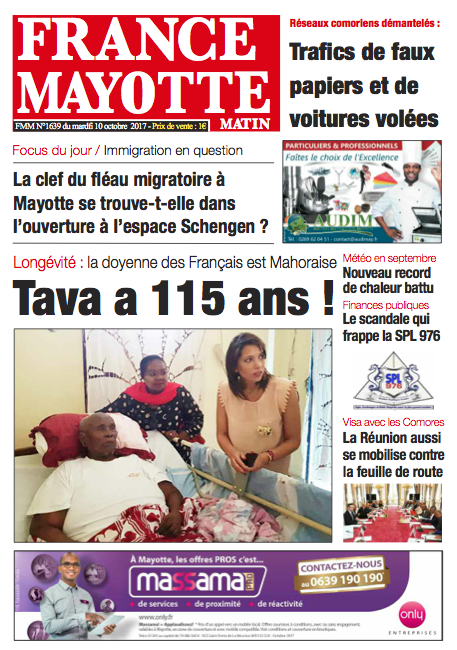France Mayotte Mardi 10 octobre 2017