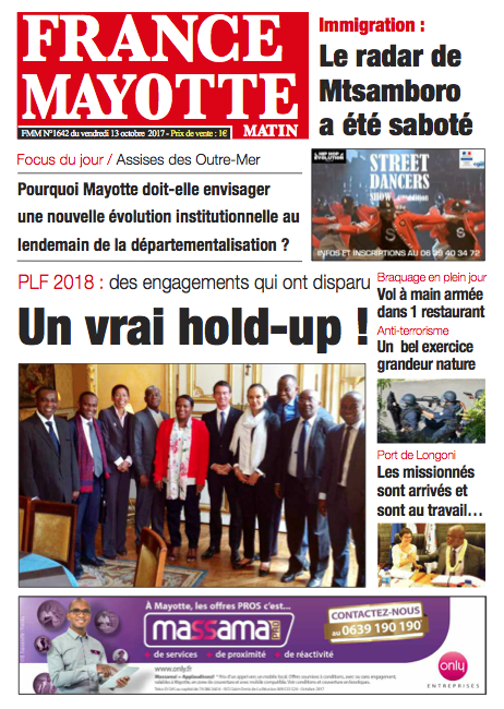 France Mayotte Vendredi 13 octobre 2017