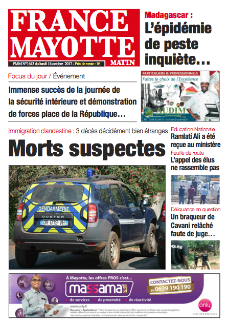 France Mayotte Lundi 16 octobre 2017