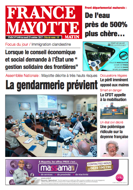 France Mayotte Lundi 23 octobre 2017