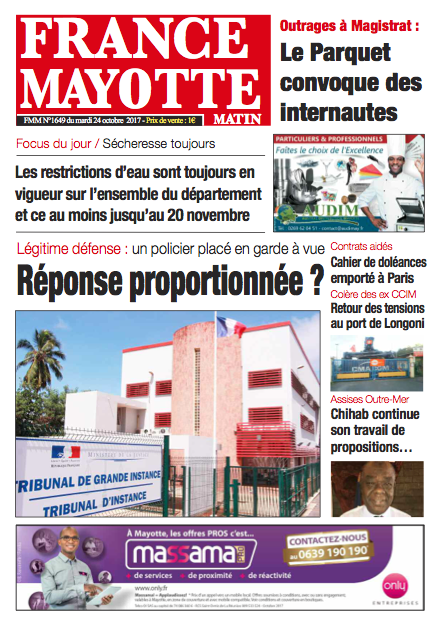 France Mayotte Mardi 24 octobre 2017