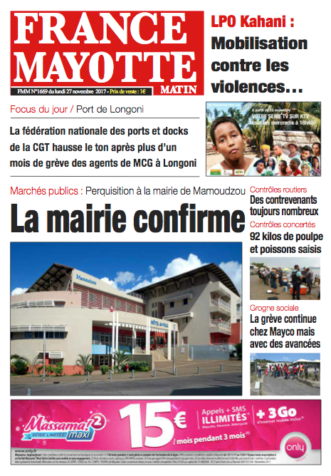 France Mayotte Lundi 27 novembre 2017