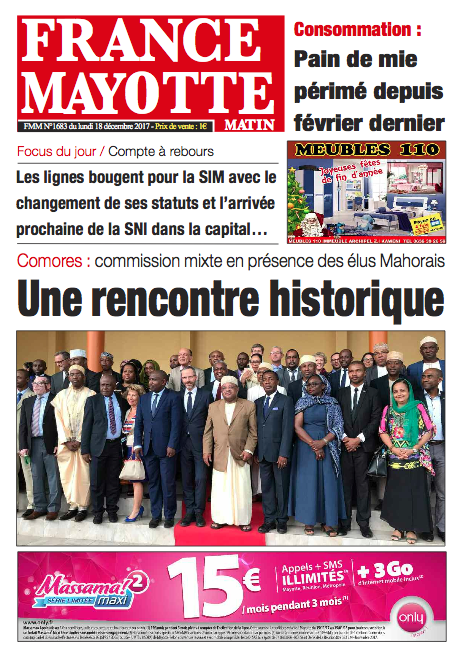 France Mayotte Lundi 18 décembre 2017