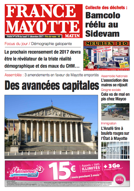 France Mayotte Lundi 11 décembre 2017