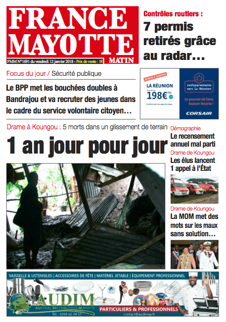 France Mayotte Vendredi 12 janvier 2018