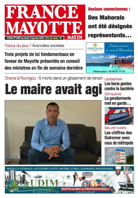 France Mayotte Lundi 15 janvier 2018