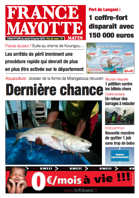 France Mayotte Mardi 16 janvier 2018