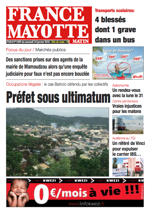 France Mayotte Mercredi 24 janvier 2018