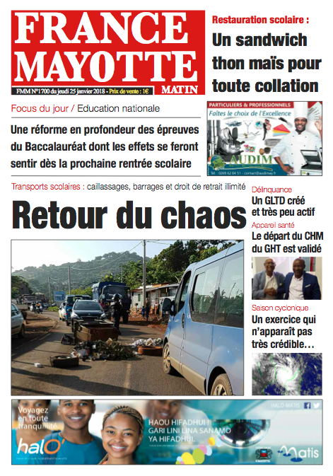 France Mayotte Jeudi 25 janvier 2018