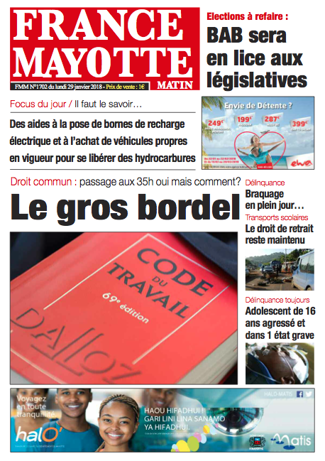 France Mayotte Lundi 29 janvier 2018