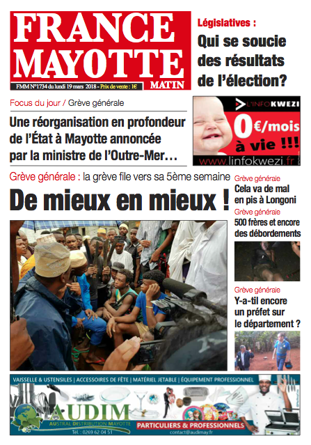 France Mayotte Lundi 19 mars 2018