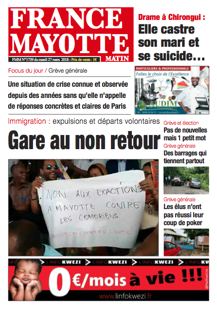 France Mayotte Mardi 27 mars 2018