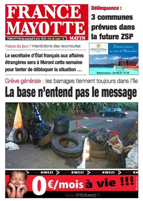France Mayotte Mercredi 4 avril 2018