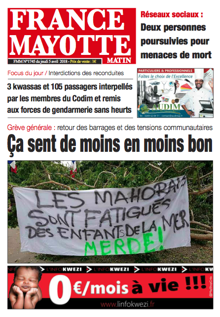 France Mayotte Jeudi 5 avril 2018