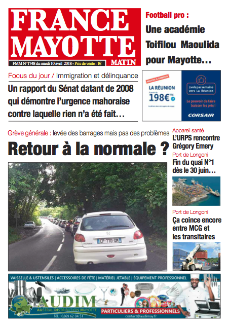 France Mayotte Mardi 10 avril 2018