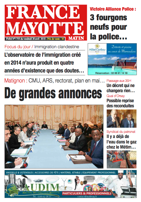France Mayotte Vendredi 20 avril 2018